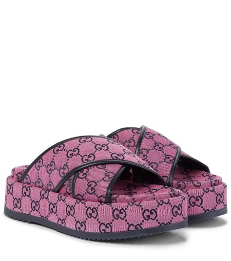 gucci slides farfetch|Gucci slides pink fluffy.